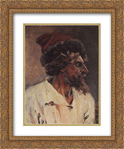 Strelets With Cap 20x24 Gold Ornate Frame and Double Matted Museum Art Print by Vasily Surikov