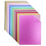 100lb Heavy Double Sided Colorful Glitter Paper Cardstock 8.5x11 30 Sheets 300gsm Thick Pastel Sparkly Card Stock for Cricut Card Making Paper Crafting