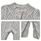 amropi Gestrickte Strampler Baby Mädchen Spieler und Mütze Strickanzug Schneeanzug Overalls Grau,0-6 Monate