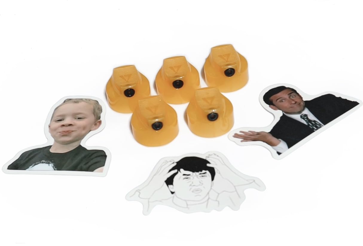 Set of 5 Graffiti Spray Caps+1 Free Sticker! Astrofat Spray Cap, Level 1, NY Fat, Banana Universal, Yellow, MTN Gold & More! Professional Quality Spraypaint for street art. (BANANA UNIVERSAL CAP)