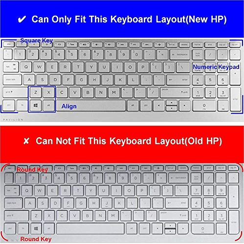 Image of Keyboard Cover Compatible with 2019 2018 HP Pavilion 15 Series /HP Pavilion x360 15.6 inch Series /HP Envy x360 15.6 inch Series /HP Envy 17 Series /HP Laptop 15t 17t 17-ca0011nr 17-by0040nr -Gradual Pink