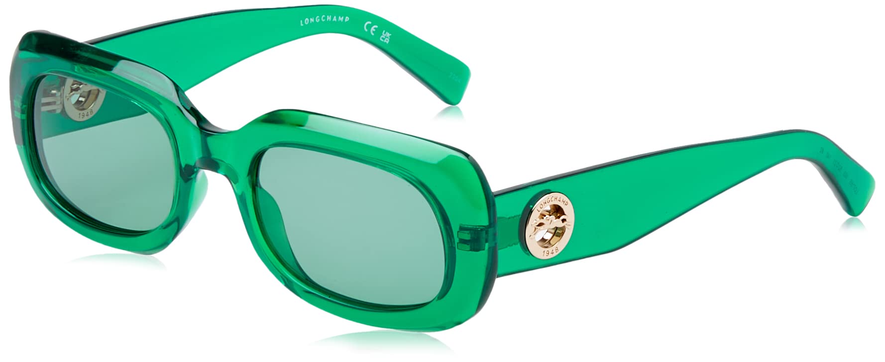 Elegant Green Sunglasses with Crystal Details Magnum Green Color Sunglasses | Green Tinted Lenses – Bomber  main image 2