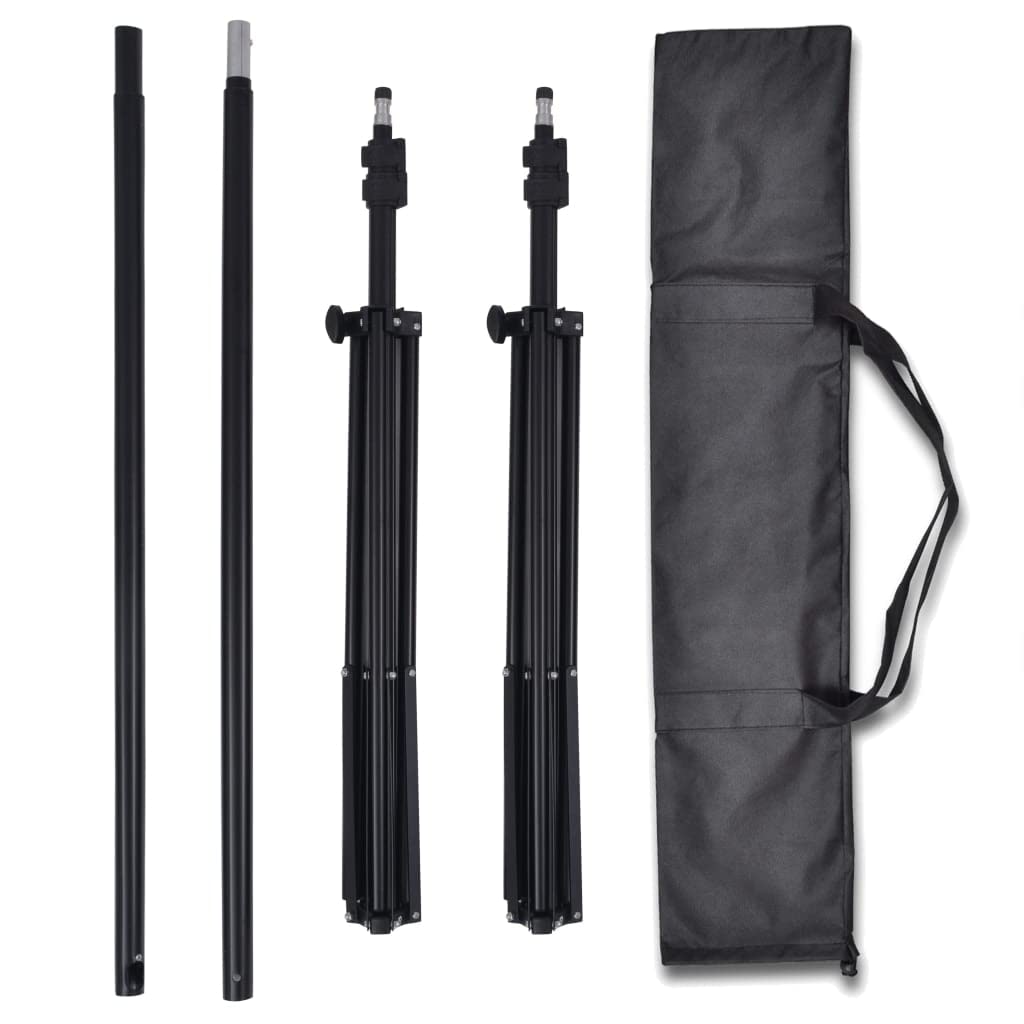 Sistema di sfondo per studio fotografico, 3 x 5 m, con 3 sfondi in cotone, verde, nero, bianco, set treppiede regolabile in altezza per fotografia, produzione video e ritratti