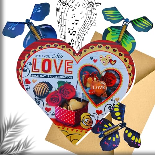 Jainchan® I Love You Greeting Card with Auto-Playing Music and Li...
