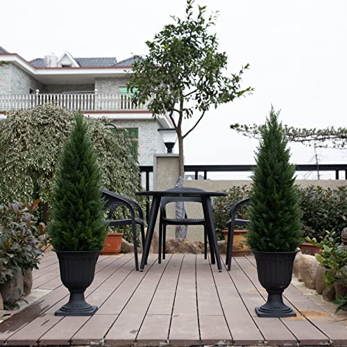 Künstlicher Zedernbaum, Topiary, Topfpflanzen, UV-beständig, für den Außenbereich, künstlicher Strauch, für Zuhause und Büro, Innendekoration, beschnittene Bäume, künstlicher Außenbereich, 2 Stück pro