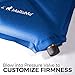 MalloMe Sleeping Pad Camping Air Mat – Inflating Mattress Bed for Backpacking Adults – Inflatable Ultralight Insulated Soft Foam Sleep Gear - Lightweight Travel Cot Roll Mats Accessories Blue