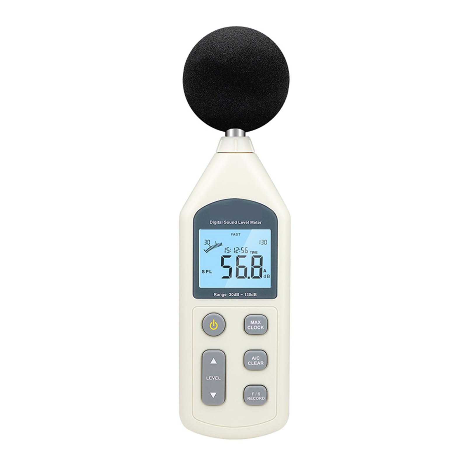 Medidor De Decibelios, Sonómetro Profesional con Pantalla Retroiluminada, Compatible con USB, Medidor De SPL De 30 a 130 DB, Medidor De Ruido con 4700 Memorias