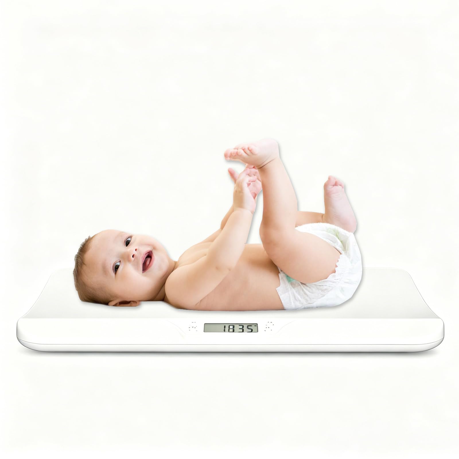 Bilancia digitale per bambini, fino a 30 kg/5 g, con funzione di supporto, per neonati, animali domestici, bambini e 4 unità, display a LED