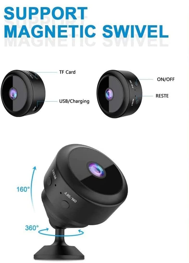 Mini Caméra Espion FJCA 1080p HD - Surveillance Discrète, Vision Sur Téléphone, Batterie Longue Durée, Intérieur/extérieur
