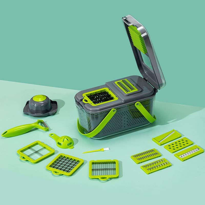Gemüseschneider, Käsereibe, Aufbewahrungsbox, Karotte, Kartoffel, Allesschneider, Obst, Küche, manuell, Chopper-Gadgets