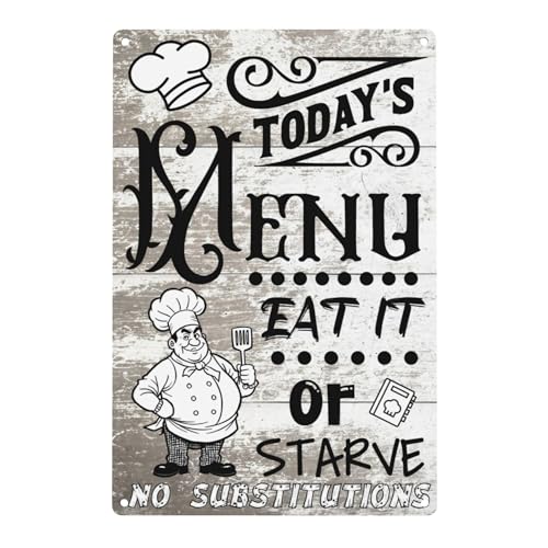 Funny Kitchen Metal Tin Sign - Today