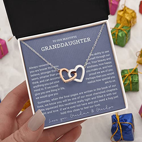 To Our Granddaughter Necklace, Granddaughter Necklace From Grandparents, Granddaughter Gifts From Grandma And Grandpa, Graduation Gift, Surprise Christmas, Happy Birthday Message Card #62