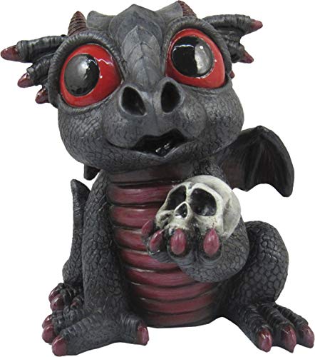 Image of World of Wonders Grave Yard Series Dreamland Dragons | Collectible Dragon Figurine with Birth Certificate | Fantasy Home Decor Accent | 6inch Dragon Statue - Carnelian
