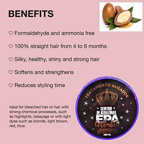 EPA-COLOMBIA-Keratina-Con-BIOTINA-Aceite-de-Argan-Aceite-de-Ricino-Proteinas-y-Aminoacidos-Repara-hidrata-suaviza-y-da-brillo-espejo-Organico-Libre-de-formol-y-amoniaco-100-liso-4-6-meses