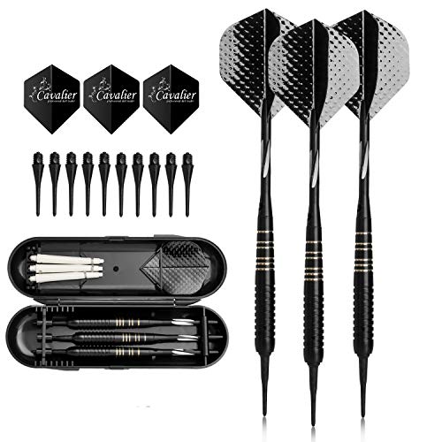 hopefultech Freccette con Le frecce con Punta in plastica Softdart Ideale per l'e-Freccette, Morbido di Lusso a Freccette con Cassa [18g / Pezzo] RFB1