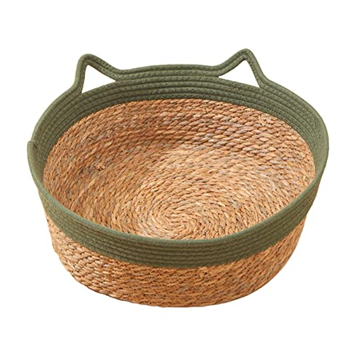 KiBcsLic Weben von Katzenbetten für Haustiere, Katzenbettkorb, Rattan...