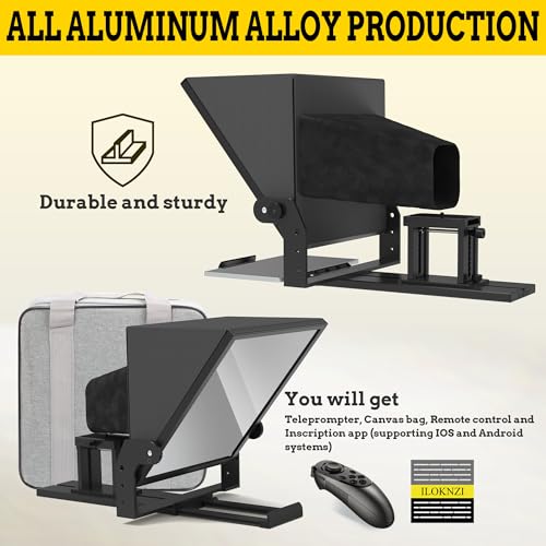 Teleprompter HD gran angular Nelyrho de 16 pulgadas compatible con cámaras y vídeo 6