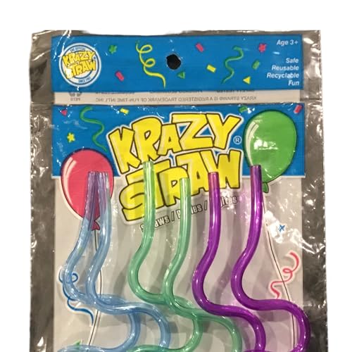 Krazy Straws 6 pitillos coloridos para niños miniatura 2