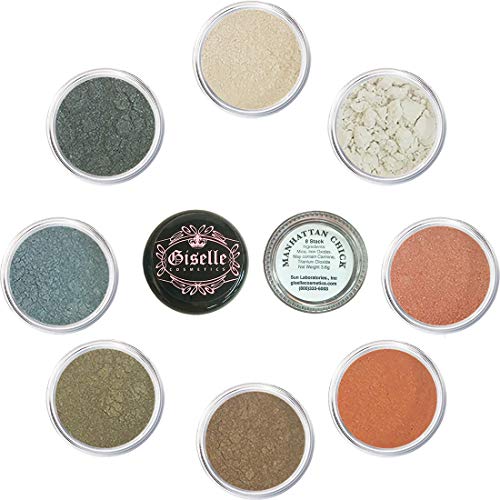 EyeShadow Palette - Mineral Makeup Eyeshadow Powder and Contouring Palette | Pure, Non-Diluted Loose Powder Shimmer Mineral Make Up in 8 Manhattan Hues