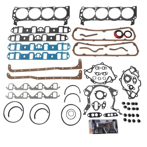 Image of Partsflow Full Engine Gasket Set Compatible with 1963-1982 Ford 260 289 302 V8 4.3L 4.7L 5.0L, 260-1125