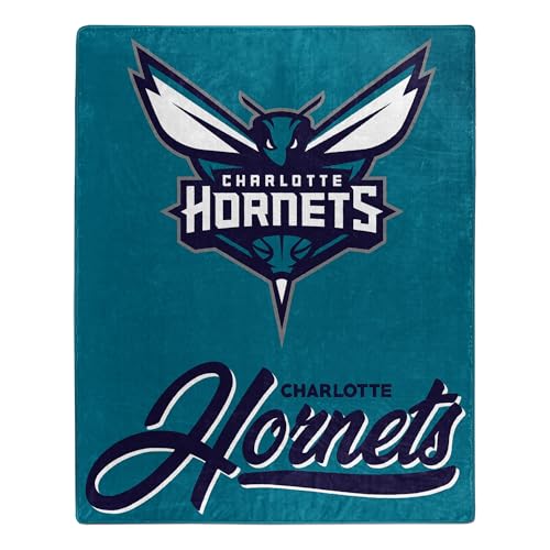 Northwest NBA Charlotte Hornets Raschel Throw Blanket, 50" x 60", Signature
