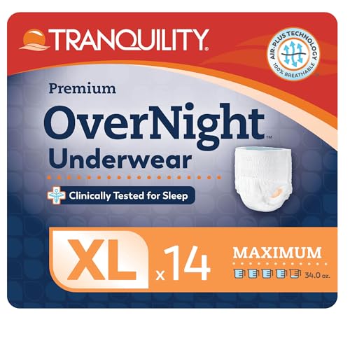 Tranquilidad Premium Noche pantalones pañales tamaño Extra grande (XL) PK/14