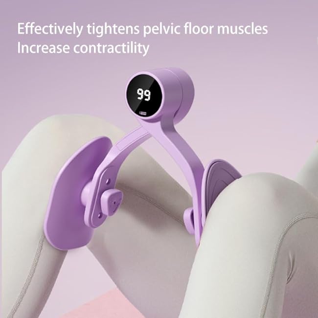Pelvic Floor Muscle Trainer,2025 Upgrade LED Count £¬Thigh Master for Women,Kegel Excerciser, Thigh Exerciser,Inner Thigh Exercise Equipment for Women,Purple