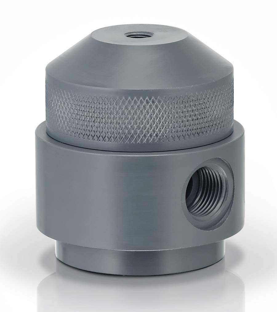 Plast-O-Matic Series BSRM Balanced Air Operated Shut-Off Valve, 1/2" EPDM, Polypropylene