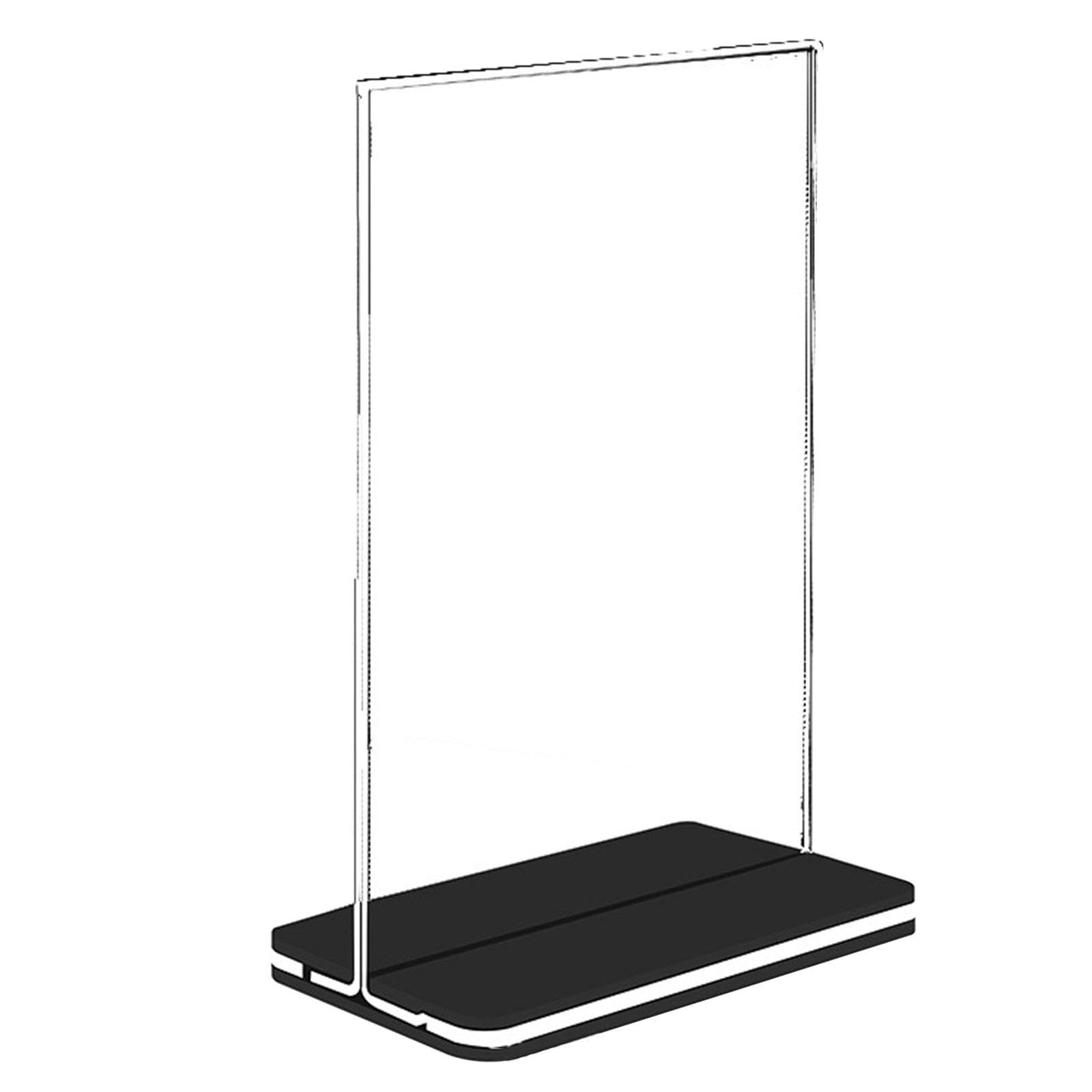 Soporte de Acrílico Transparente para Letreros, Soporte de Mesa en Forma de T para Menús, Folletos Y, Soporte para Marcos de Fotos de Doble, 5 piezas