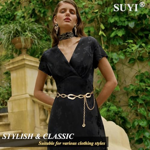 Suyi Waist Chain for Women Ladies Chunky Chain Belt for Dresses2