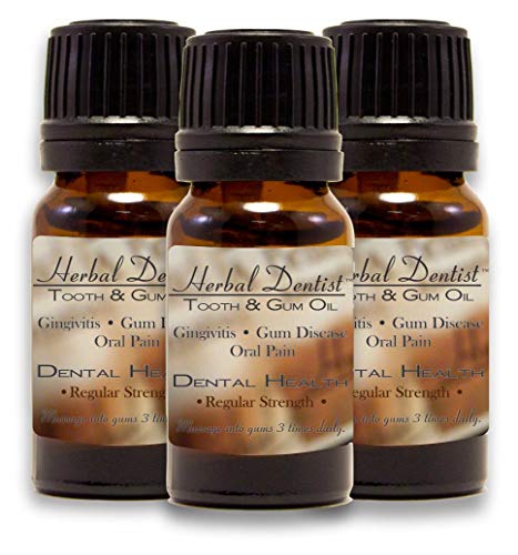 Herbal Dentist™ Tooth & Gum Oil (Regular Strength) • 100% Pure & Natural • Complete Oral Health Care (3 Pack)