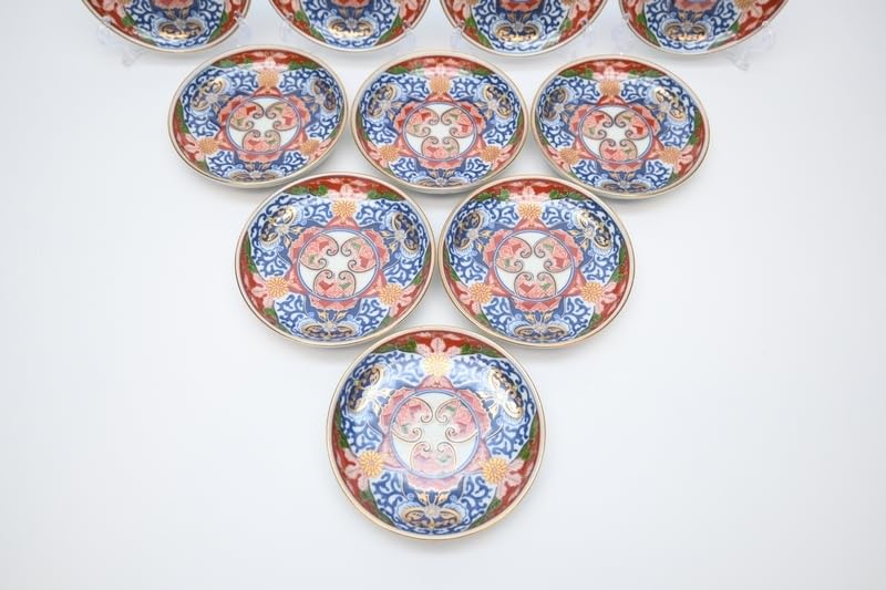 美術有田焼　古伊万里見込地紋　小皿揃　基泉作　賞美堂　木箱発送品　未使用保管品 Amazon | 古伊万里見込地紋 小皿揃 賞美堂 有田焼 其泉 皿 径約
