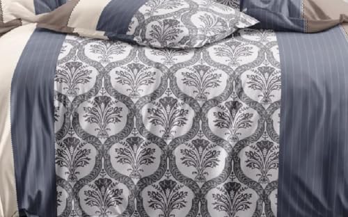 Image of 1 Reversible Comforter Super King Size 108 x 108 Both Side Same Print 1 Bedsheet King Size 108 * 108 inches and 2 Pillow Cover 4 Pieces Bedding Set | AC Quilt | AC Dohar (Design-23)
