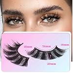 Losha Lashes 6 Pairs Fluffy False Eyelashes for Women 20mm Long Dramatic Faux Mink Strip 5D Lashes Pack for Gorgeous Makeup - Image 2