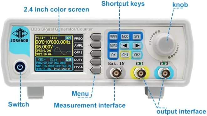 JDS6600 60MHz Fully CNC DDS Dual Channel Function Arbitrary Wave Signal Generator Source Frequency Meter Sweeper