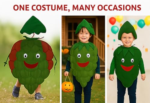 Image of FancyDressWale Fruit & Vegetable Fancy Dress Costume for Kids | Free Size 2-10 Years | School Fancy Dress, Stage Shows, Theme Parties