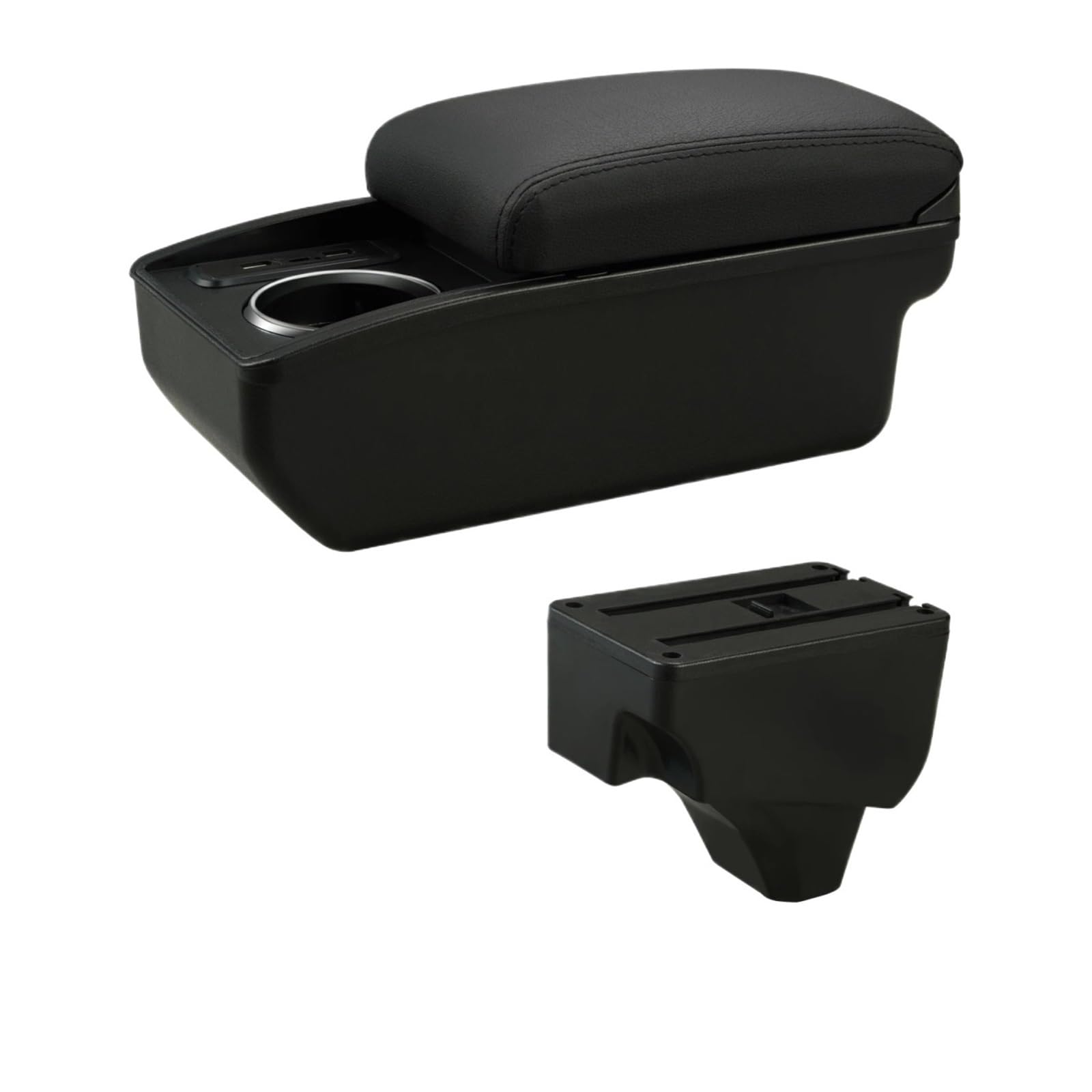 Ggwqoops Car Armrests For Peugeot 208 2008 2019-2024 Car Armrest Storage Box Dedicated Retrofit Parts Interior Accessories Armrest Box(C2 Black Line 6USB)