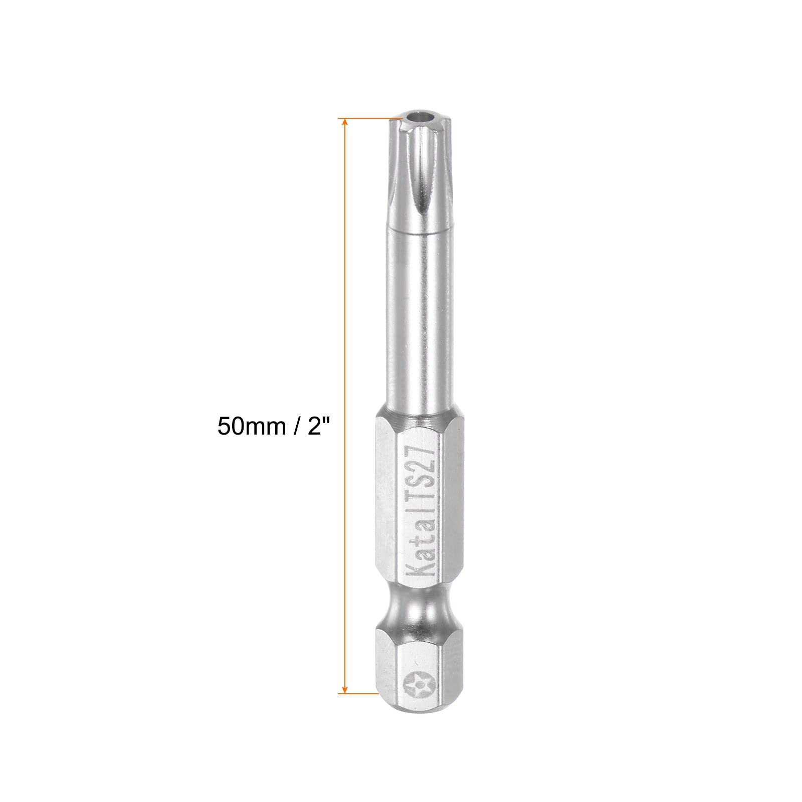 CoCud Magnet-Sicherheitsbit TT27 - 7-Punkt Stern, 1/4" Sechskant, 50 Mm, S2 Stahl, Für Elektroschrauber