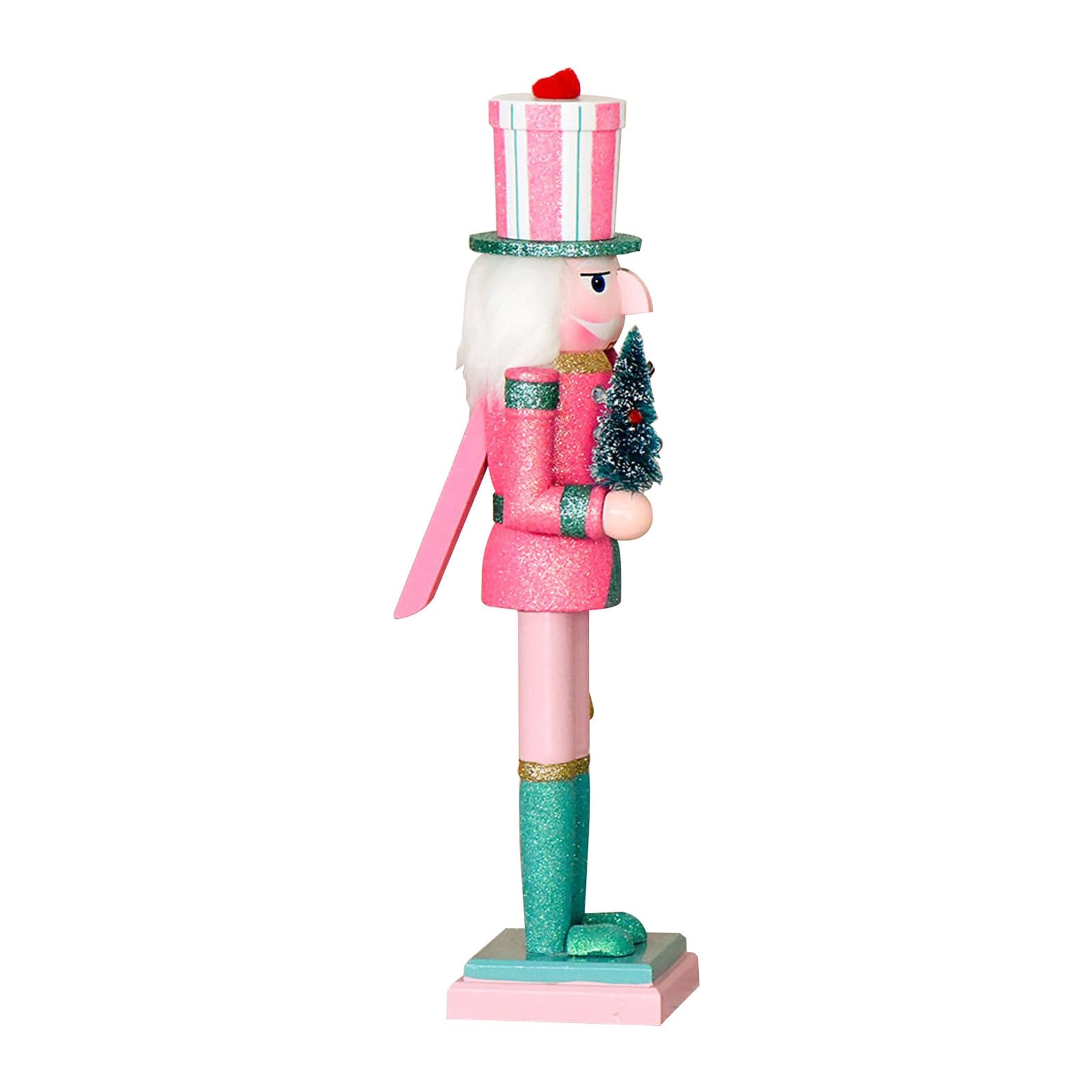 BESPORTBLE Holz Nussknacker Figur Nussknacker Soldaten Dekorative Statue Klassische Weihnachtsdekoration für Kaminsims Sammlerfigur Innen