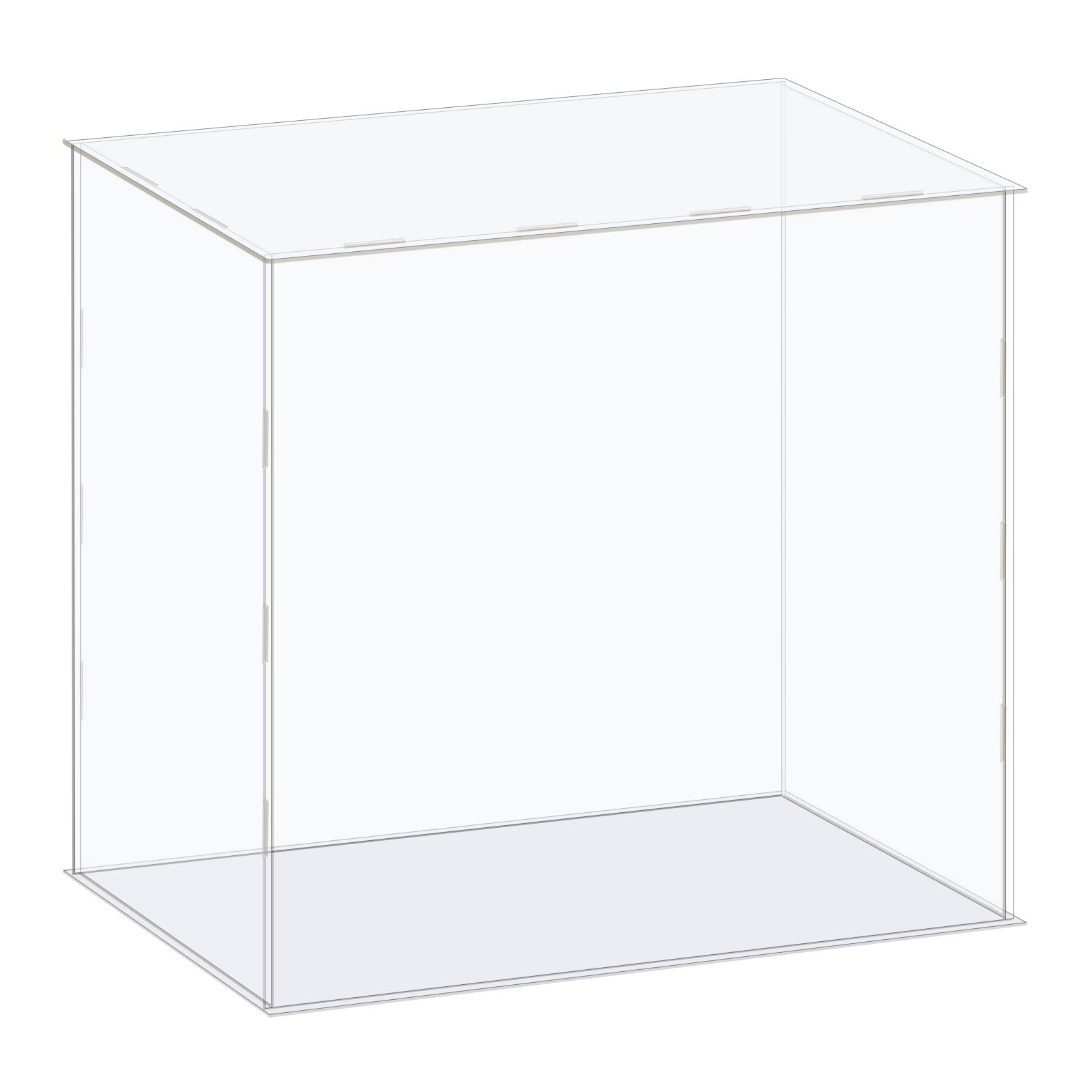 Muiltvoe Acrylic Display Case Box Clear Dustproof Protection Showcase 11x11x36cm for Collectibles Display