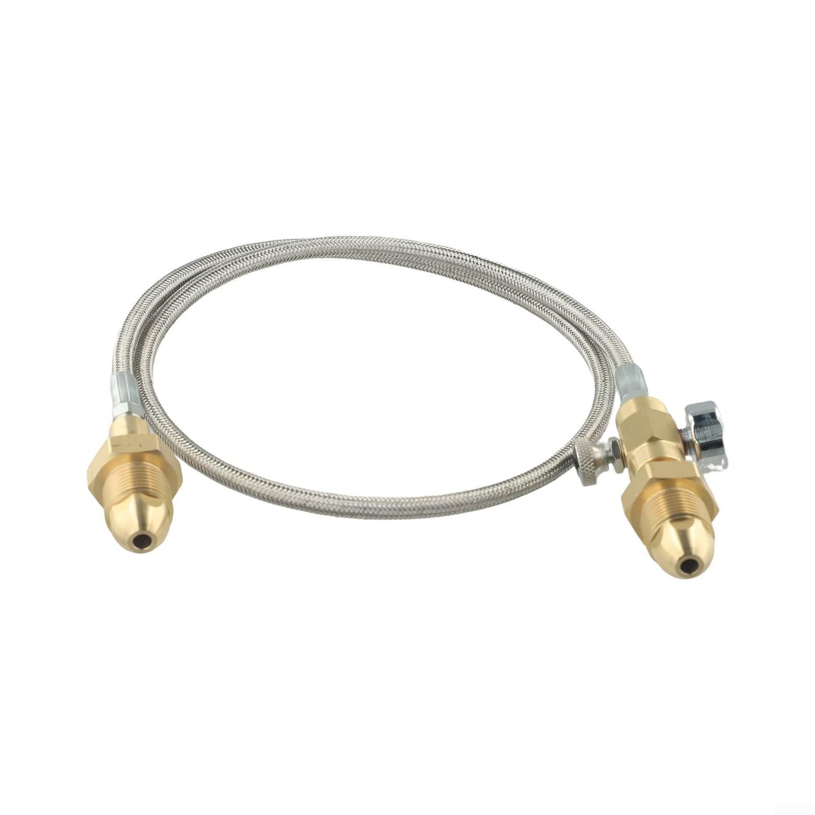 G 5/8" RH Argon Cilindro Adattatore Tubo di Ricarica BS 341 No. 3 Standard 90cm Acciaio Inox Trasferimento ad alta pressione 2000 PSI