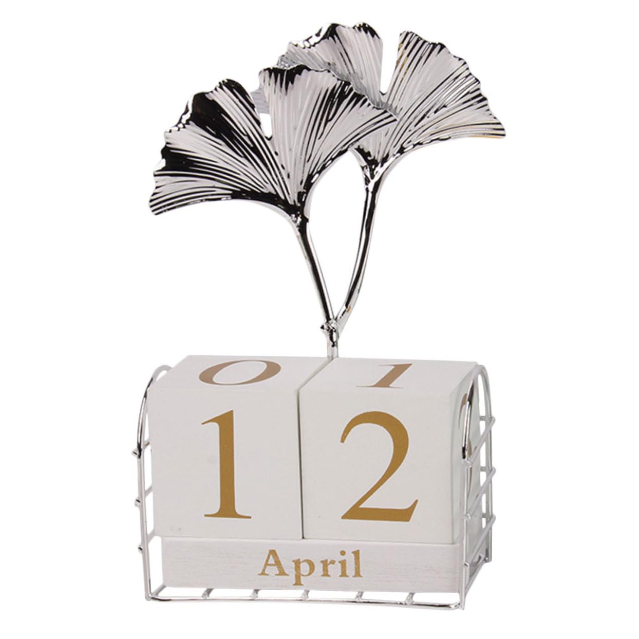 Calendario Perpetuo da Scrivania Calendario Blocchi Decorativo per Ufficio Dimensioni Compatte per Scrivania