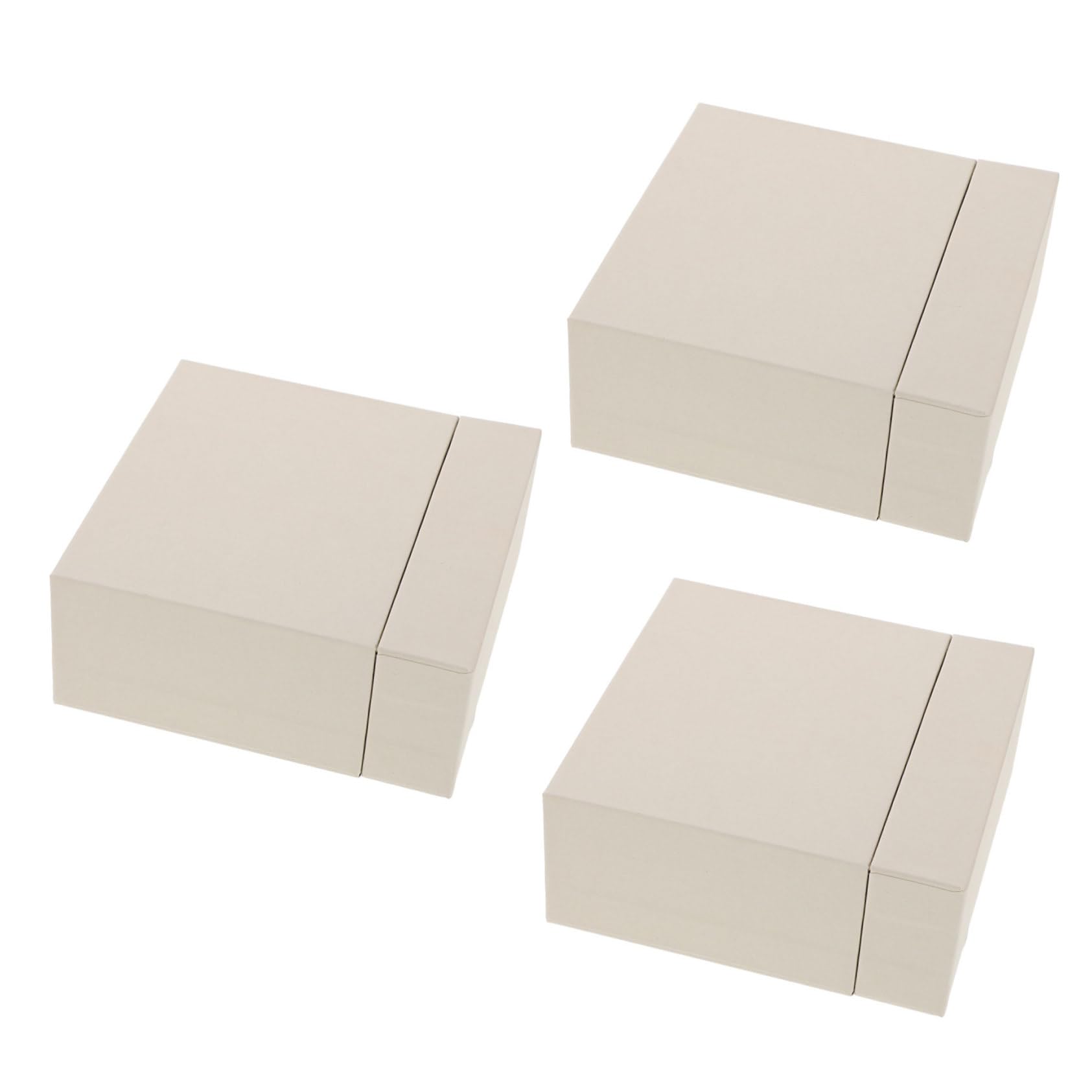 ABOOFAN 12 Pezzi scatola gioielli scatole archiviazione involucro orecchini scatole ad anello per gioielli organizzatore archiviazione ad anello Beige