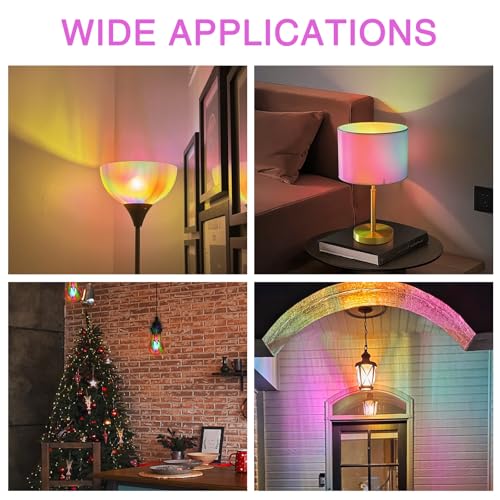 Image of Aygrochy LED Stained Glass Light Bulb Stained Glass Bulb,4W E26 Base A19 Multi Colored Light Bulb Mosaic Party Light Bulb,for Christmas Decoration,Party,Home Lighting,Garden,2 Pack