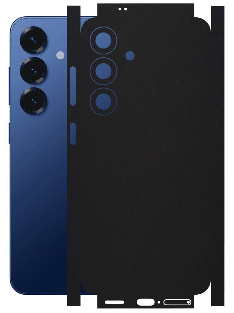 atodds mobile skin sticker wrap | compatible for samsung s25 (5g)| scratchproof matte finish | full coverage for all sides & camera protection (matte black)
