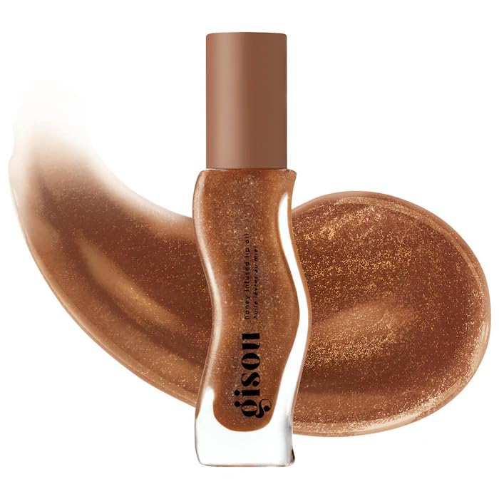 Gisou Honey Infused Lip Oil | Color: Color: Coco Cacao - Sheer Brown Shimmer with Hyaluronic Acid | Size: 0.27 oz / 8ml - Limited Edition