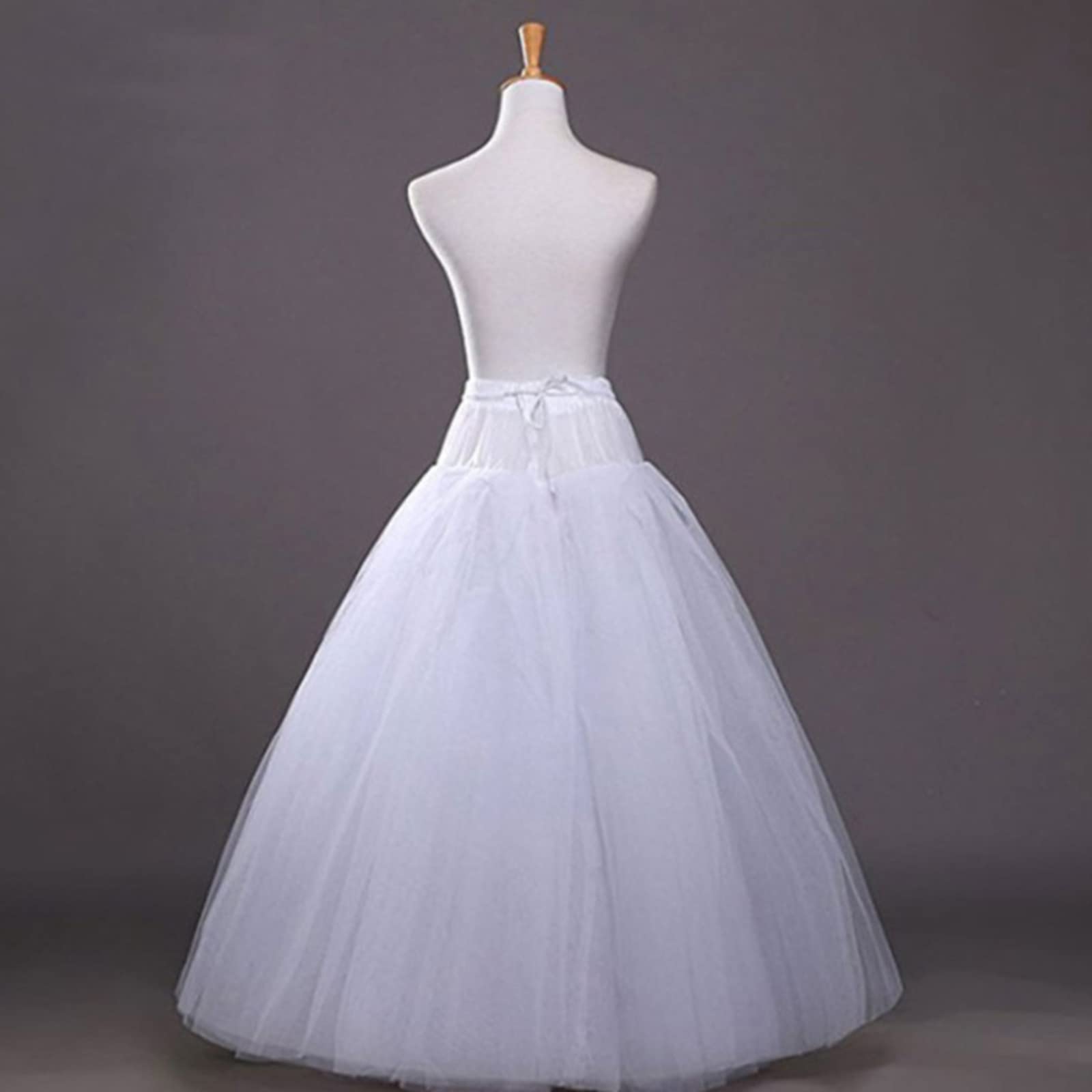 Robe de mariée trapèze sans cerceaux, Jupon en Crinoline, sous-Jupe pour Robe Formelle, Longueur, Robe de mariée, Jupon pour, Taille, Bal de Fin d ' année