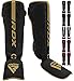 RDX Espinilleras Kick Boxing para Artes Marciales Entrenamiento, Maya Hide Cuero Muay Thai Almohadillas piernas, Equipo de Protección para Boxeo, Kárate, MMA, Sparring, BJJ