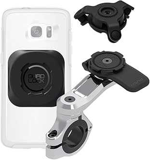 Handlebar Motorcycle Phone Mount PRO Chrome Kit with Vibration Dampener and MAG Universal Adaptor