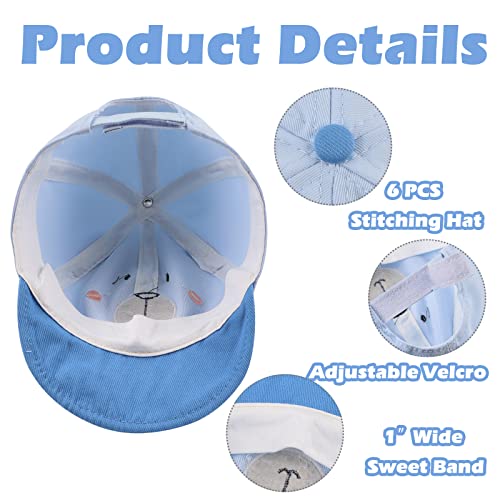 Cotton Baby Baseball Caps Infant Toddler Sun Cap For Baby Boys Girls Spring Summer Baby Outdoor Hat (Smile Bear Blue) #TOP4